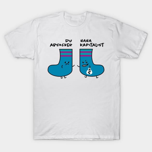 Funny sock rip-off capitalist T-Shirt by spontania